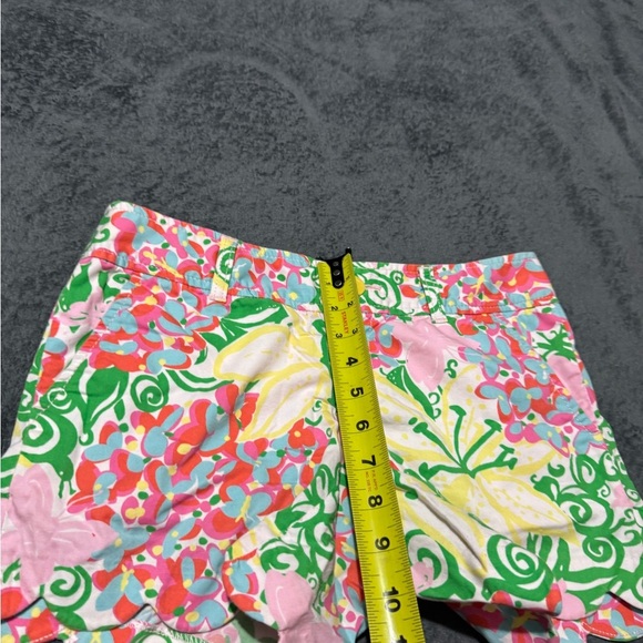 Lilly Pulitzer Pink and Green Floral High Waist Shorts - Picture 6 of 11